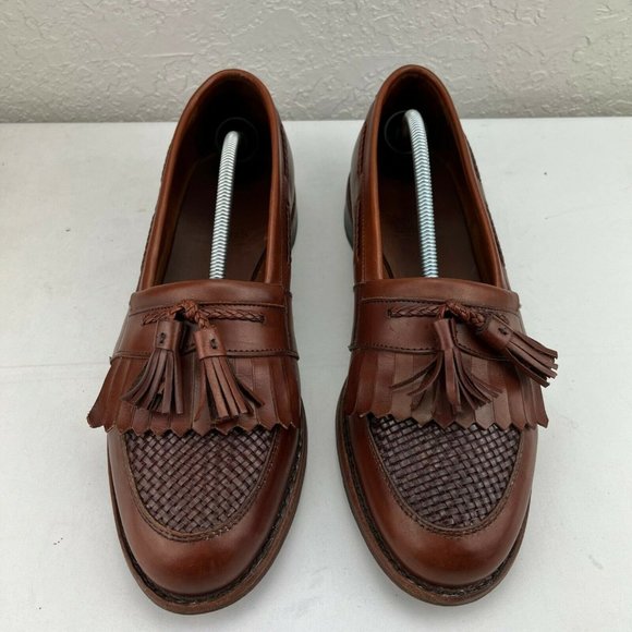 Allen Edmonds Cody Tassel Woven Toe Brown Loafers Made In USA Mens Size 10 main image 8